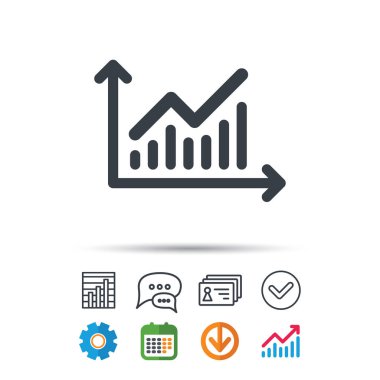 Grafik simgesi. İş analizi işareti grafik.