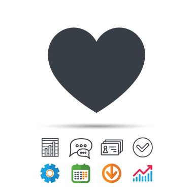 Kalp simgesi. Romantik aşk işareti.