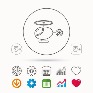 Helikopter simgesi. Kentsel hava taşıma işareti.