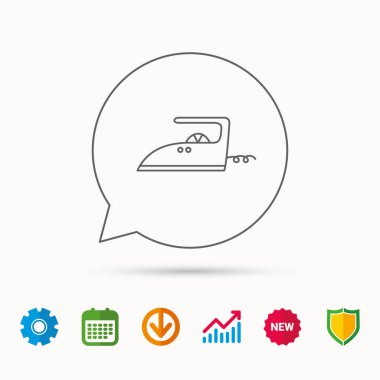 Demir simgesi. Ev işi işareti Ütü.