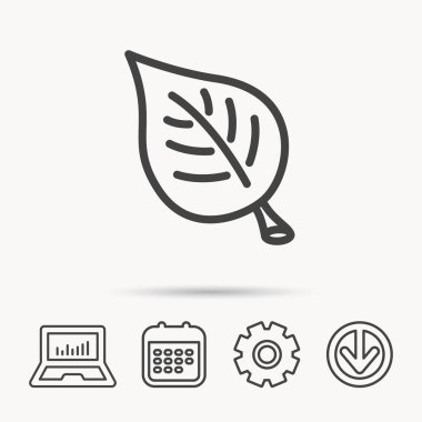 Yaprak simgesi. Doğal çevre işareti.