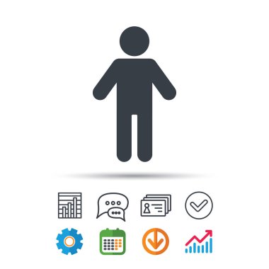 Adam simgesi. Erkek insan işareti.