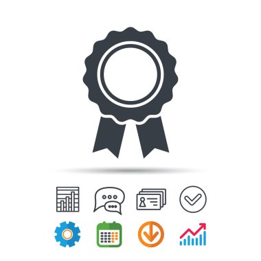 Madalya simgesi. Kazanan ödül amblemi işareti.