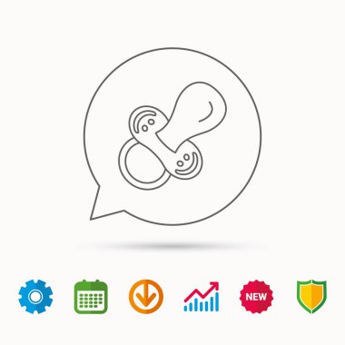 Emzik simgesi. Meme ucu veya dummy işareti.