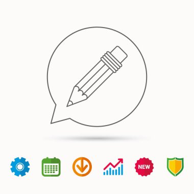 Kurşun kalem simgesini. Çizim aracı işareti.