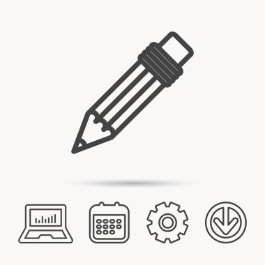 Kurşun kalem simgesini. Çizim aracı işareti.