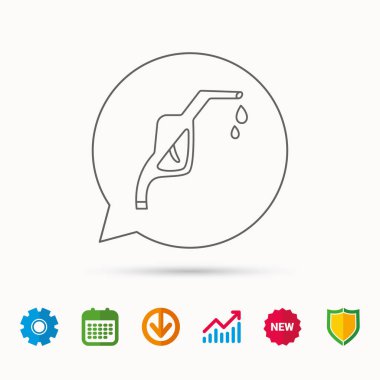 Benzin pompa meme simgesi. Benzin istasyonu işareti.