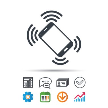 Akıllı telefon arama simgesi. Hareket eden telefon.