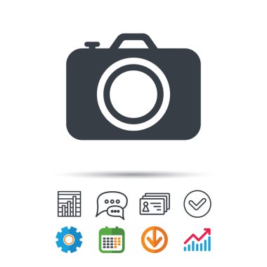 Kamera simgesi. Profesyonel photocamera işareti.