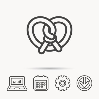 Tuzlu kraker simgesi. Unlu gıda işareti.