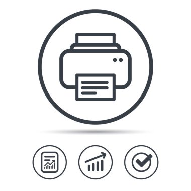 Yazıcı simgesi. Baskı teknolojisi işareti Makaleler.