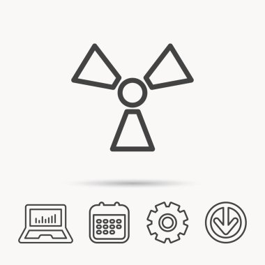 Radyasyon simgesi. Radyoloji işareti.