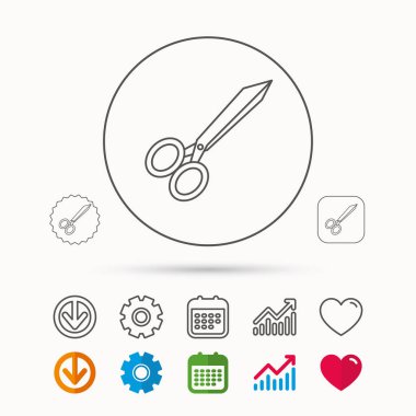 Terzi makas simgesi. Kuaförlük işareti.