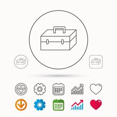 Araç kutusu simgesi. İşareti onarım aletleri.