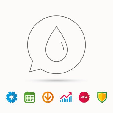 Su damla simgesi. Sıvı işareti.