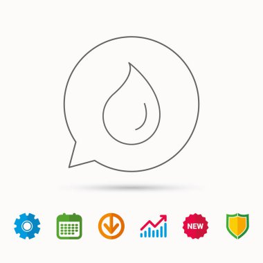 Su damla simgesi. Sıvı işareti.