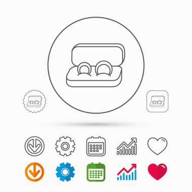 Alyans simgesi. Takı işareti.