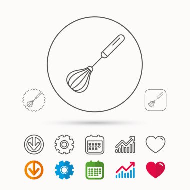 Çırpma teli simgesi. Mutfak aracı işareti.