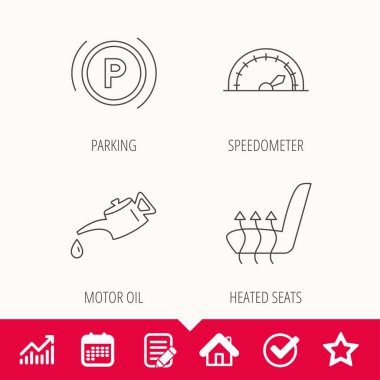 Motor yağı, Park ve hız göstergesi simgeleri.