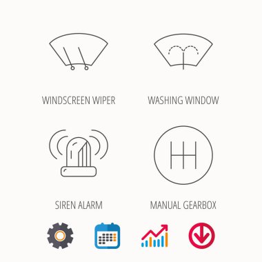 Manuel şanzıman, siren çalar ve yıkama pencere.