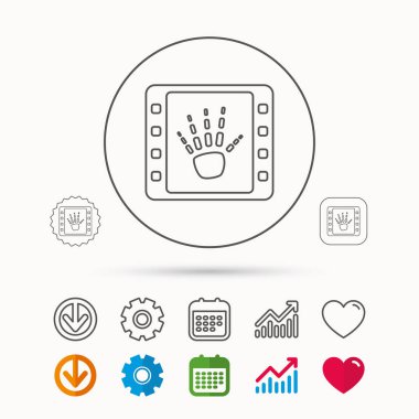El x-ışını simgesi. İnsan iskelet işareti.