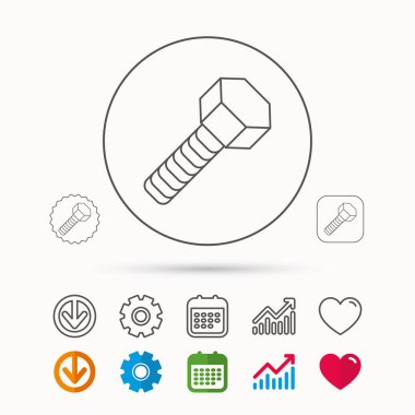 Vida simgesi. Cıvata işareti.