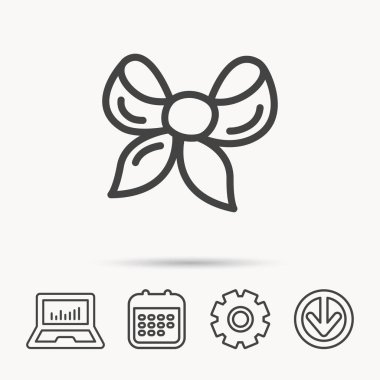 Hediye yay simgesi. Mevcut dekorasyon işareti.