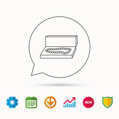 Mücevher kutusu simgesi. Lüks değerli işareti.