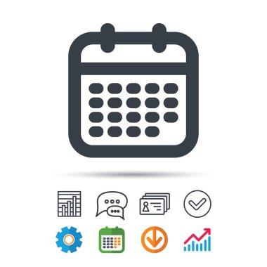 Takvim simgesini. Olaylar uyarı mektubu işareti.