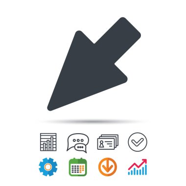 İmleç simgesi. Bilgisayar konumu işaret işareti.