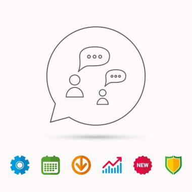 İletişim simgesi. Sohbet konuşma kabarcıklar işareti.