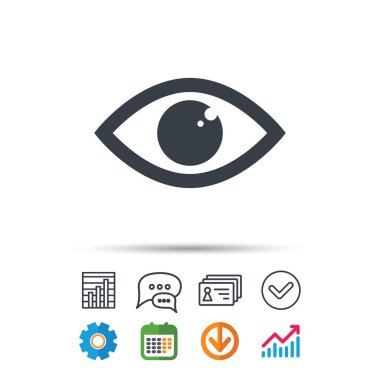 Göz simgesini. Gözün görme işareti.