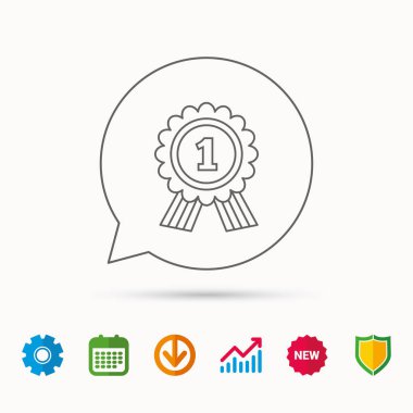 Altın Madalya Ödülü simgesi. İlk yer işareti.