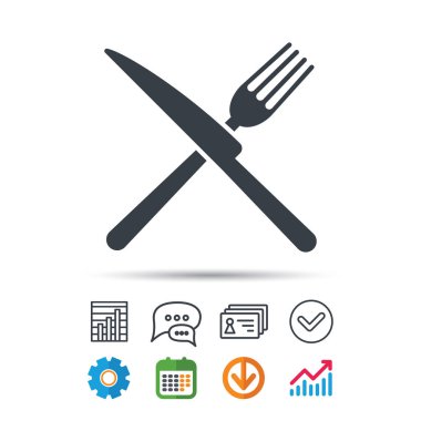 Çatal ve bıçak simgeler. Çatal bıçak takımı işareti.