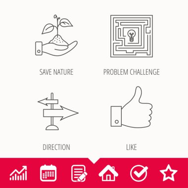 Doğa, başparmak ve yönünü simgeler tasarruf.