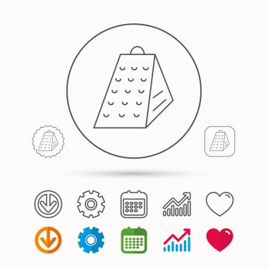 Rende simgesi. Mutfak aracı işareti.