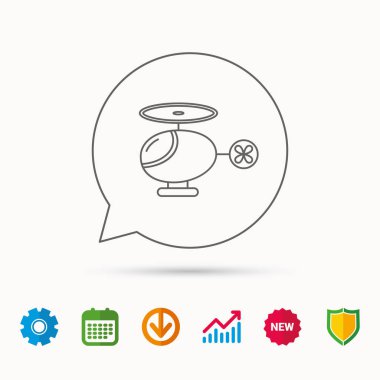 Helikopter simgesi. Kentsel hava taşıma işareti.