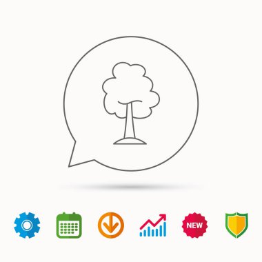 Akçaağaç ağaç simgesi. Orman ahşap işareti.