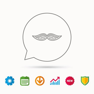 Bıyık simgesi. Hipster sembolü. Beyefendi işareti.