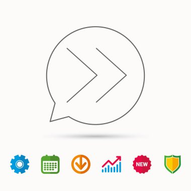 Sonraki ok simgesi. İleri işareti.