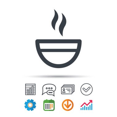 Çay Kupası simgesi. Sıcak kahve içecek işareti.