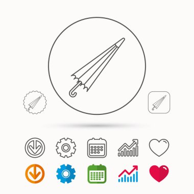 Şemsiye simgesi. Su koruma işareti.