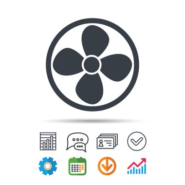 Havalandırma simgesi. Hava havalandırma veya fan işareti.