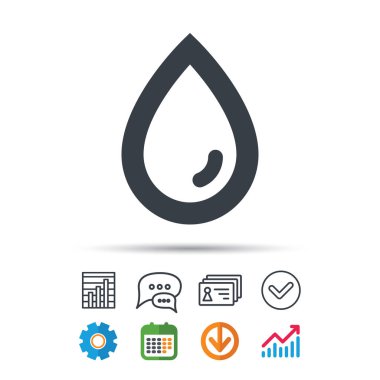 Su damla simgesi. Doğal su işareti.