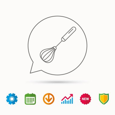 Çırpma teli simgesi. Mutfak aracı işareti.