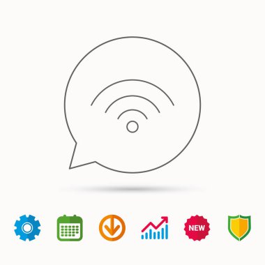 WiFi simgesi. Kablosuz wi-fi ağ işareti.