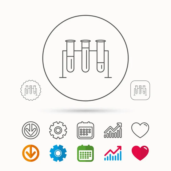 Laboratory bulbs icon. Chemistry sign. — Stock Vector