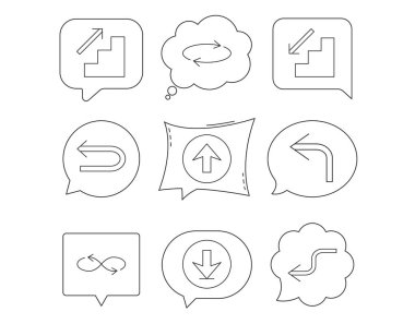 Oklar simgeler. Download, lineer işaretler tekrar.