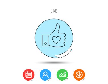 Yukarı gibi simge başparmak. Süper cool oy işareti.