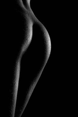 Seksi geri çıplak kadın.